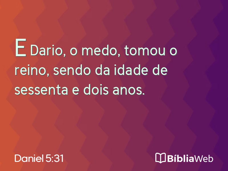 Daniel 5:31 em imagem para compartilhar