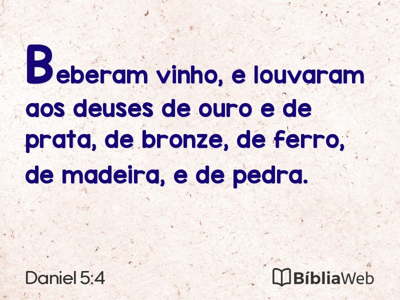 Daniel 5:4 em imagem para compartilhar