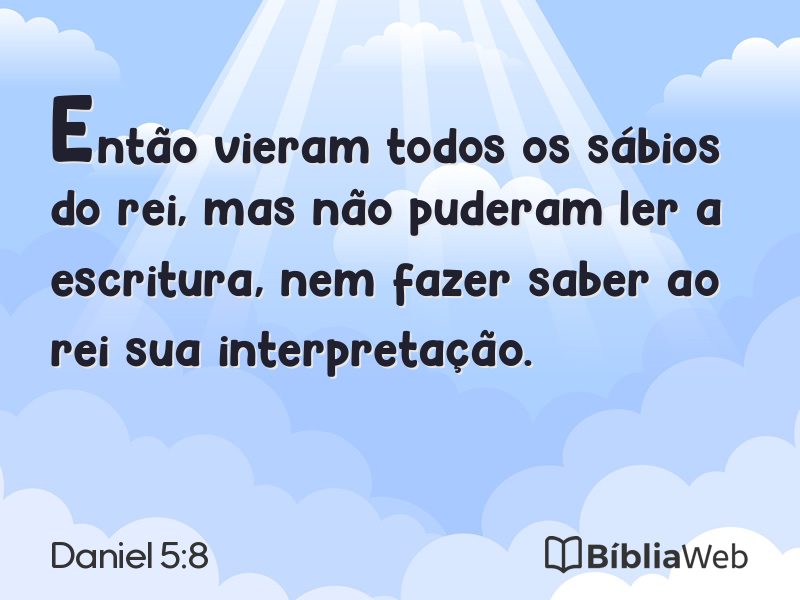 Daniel 5:8 em imagem para compartilhar