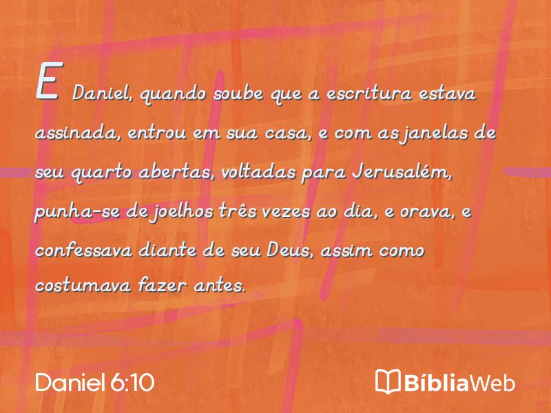 Daniel 6:10 em imagem para compartilhar