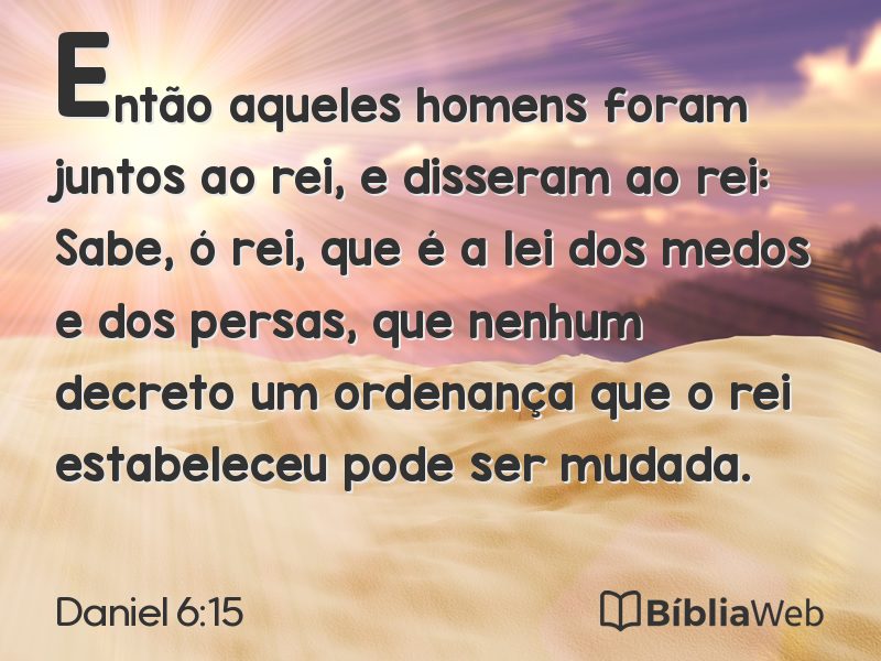 Daniel 6:15 em imagem para compartilhar