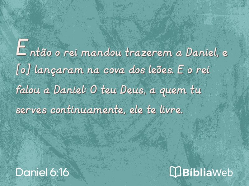 Daniel 6:16 em imagem para compartilhar