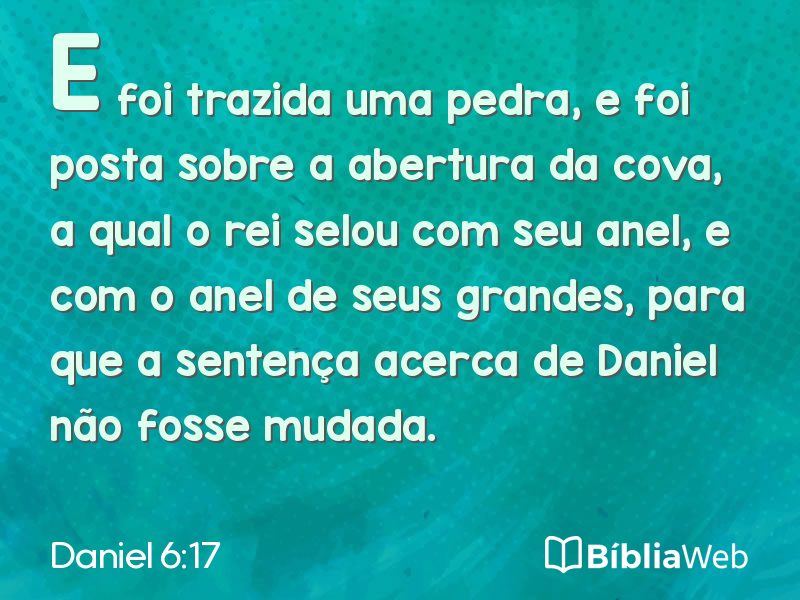 Daniel 6:17 em imagem para compartilhar