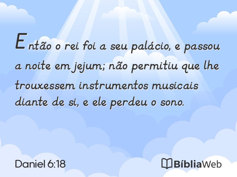 Daniel 6:18 em imagem para compartilhar