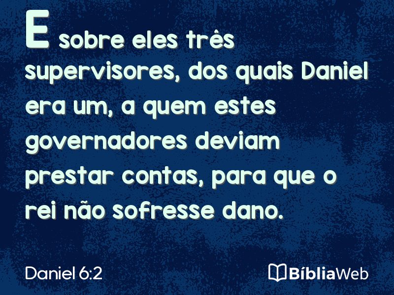 Daniel 6:2 em imagem para compartilhar