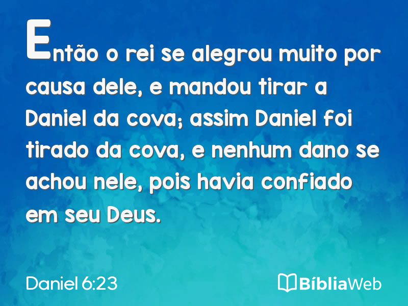 Daniel 6:23 em imagem para compartilhar