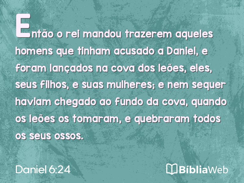 Daniel 6:24 em imagem para compartilhar