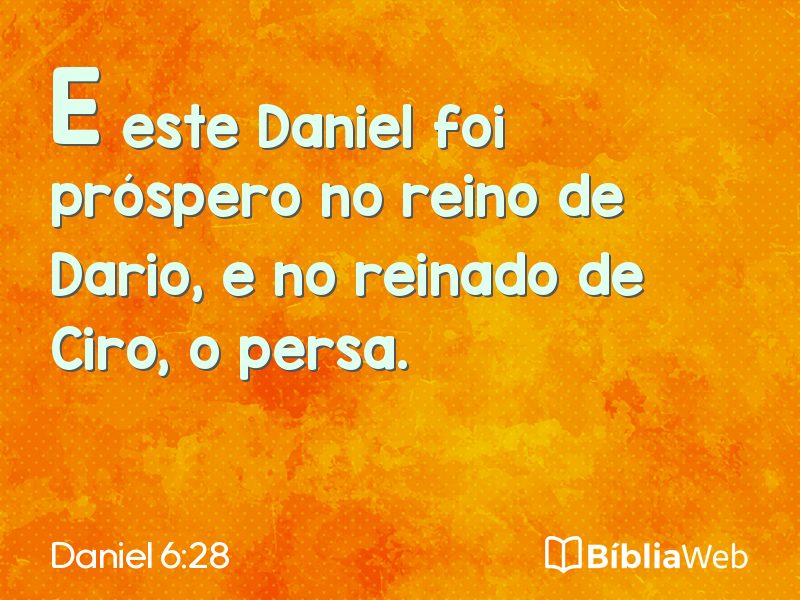 Daniel 6:28 em imagem para compartilhar