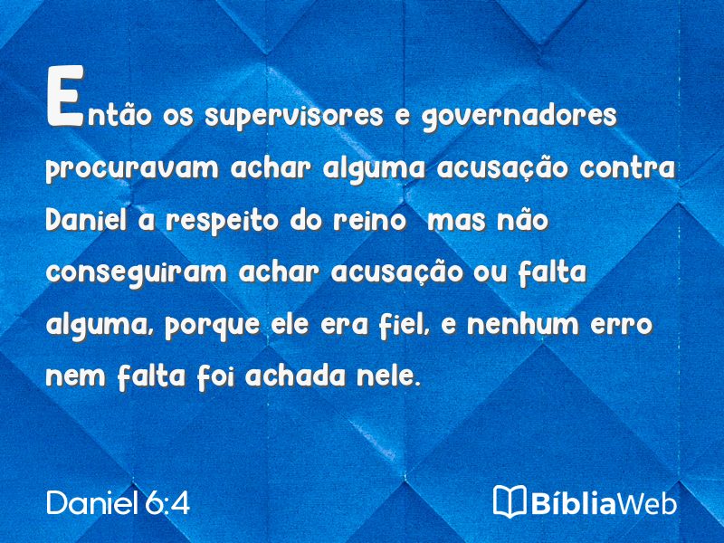 Daniel 6:4 em imagem para compartilhar