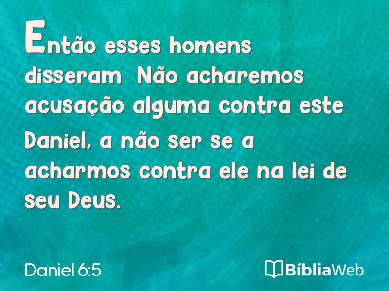 Daniel 6:5 em imagem para compartilhar