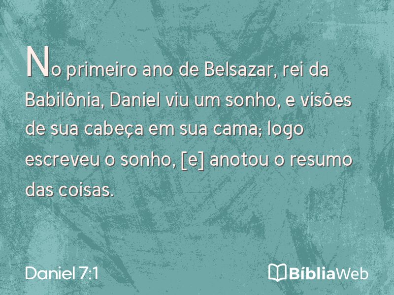 Daniel 7:1 em imagem para compartilhar
