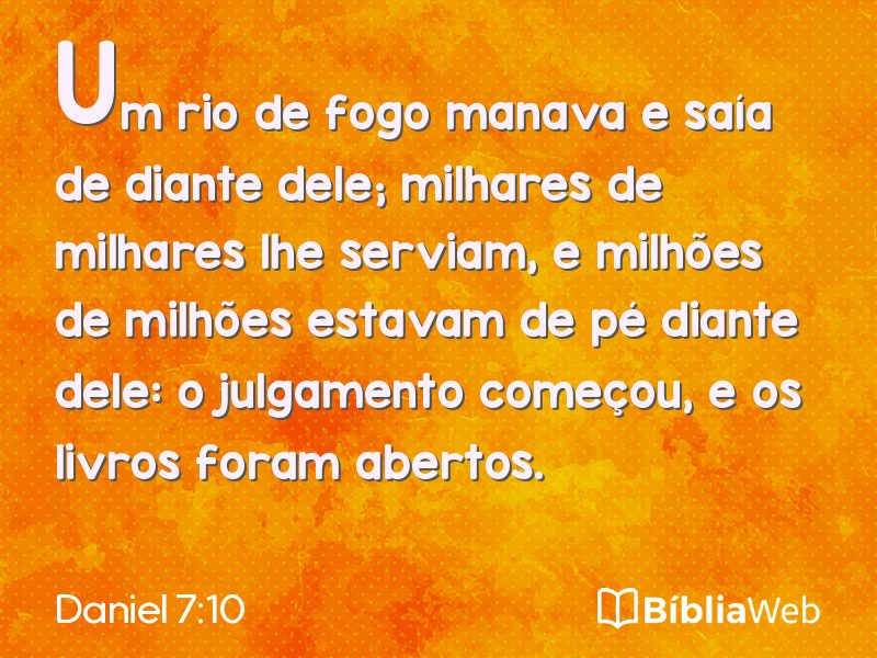 Daniel 7:10 em imagem para compartilhar