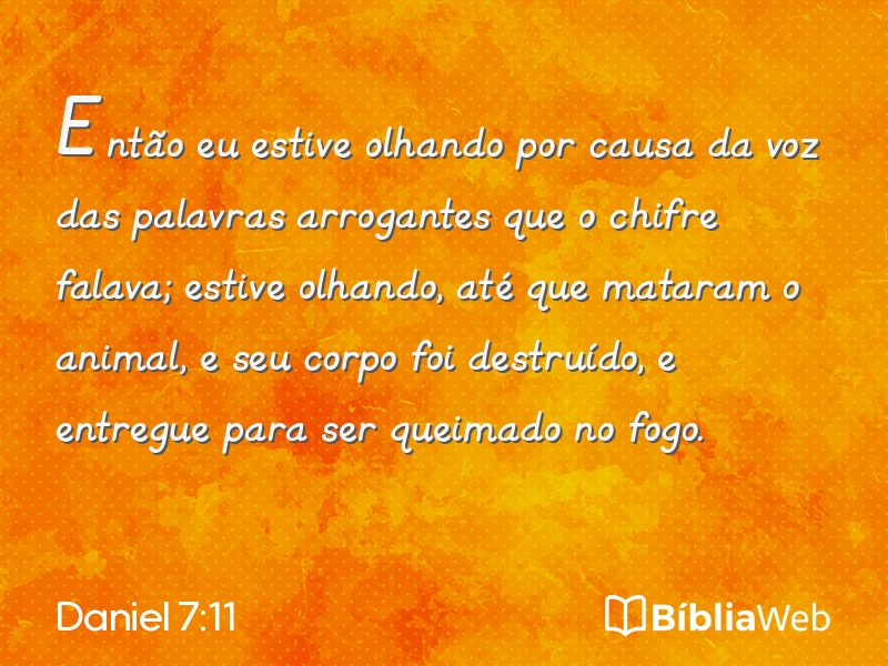 Daniel 7:11 em imagem para compartilhar