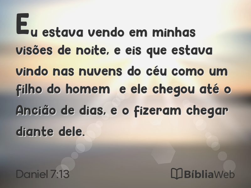 Daniel 7:13 em imagem para compartilhar