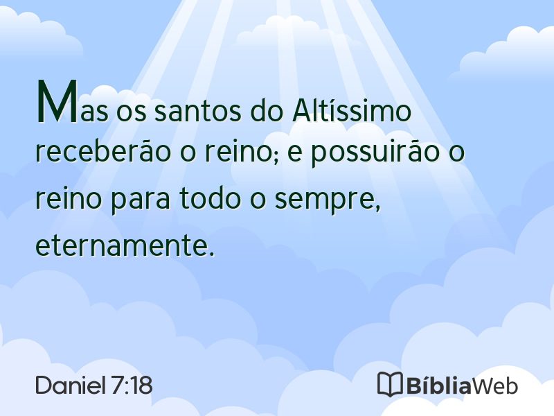 Daniel 7:18 em imagem para compartilhar