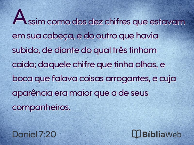 Daniel 7:20 em imagem para compartilhar