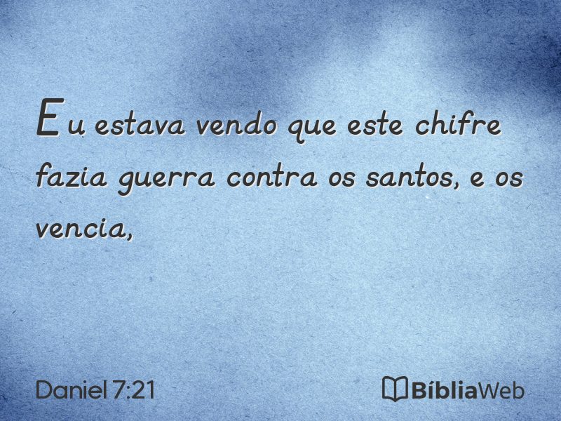 Daniel 7:21 em imagem para compartilhar