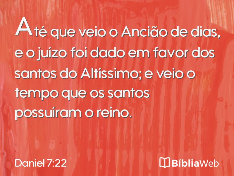 Daniel 7:22 em imagem para compartilhar