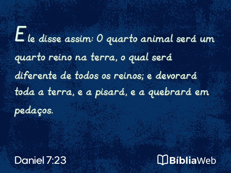 Daniel 7:23 em imagem para compartilhar