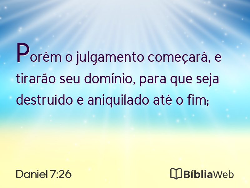 Daniel 7:26 em imagem para compartilhar