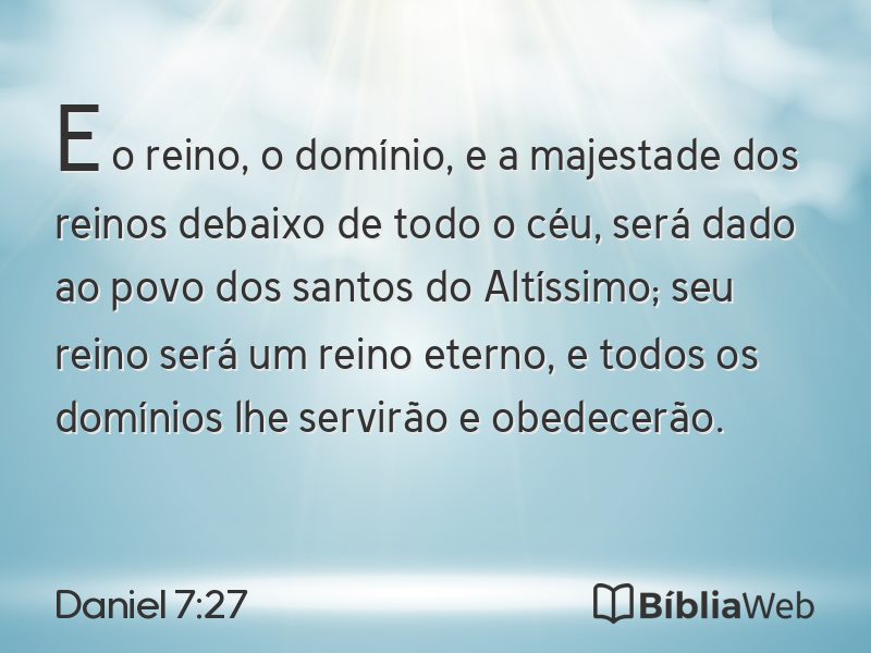 Daniel 7:27 em imagem para compartilhar