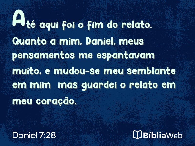 Daniel 7:28 em imagem para compartilhar