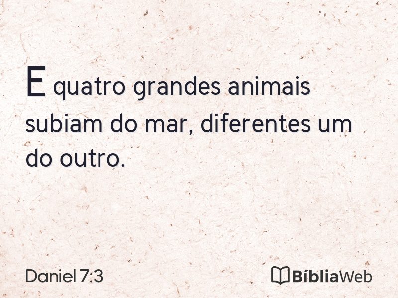 Daniel 7:3 em imagem para compartilhar
