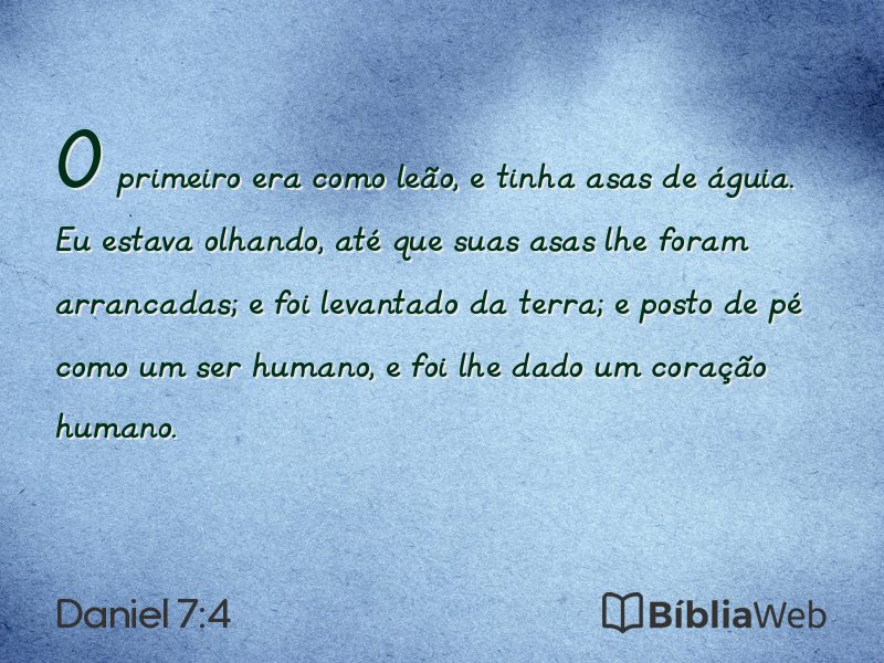 Daniel 7:4 em imagem para compartilhar