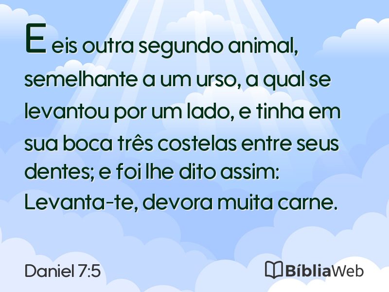 Daniel 7:5 em imagem para compartilhar