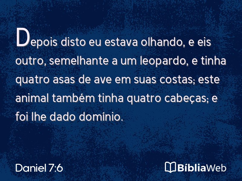 Daniel 7:6 em imagem para compartilhar