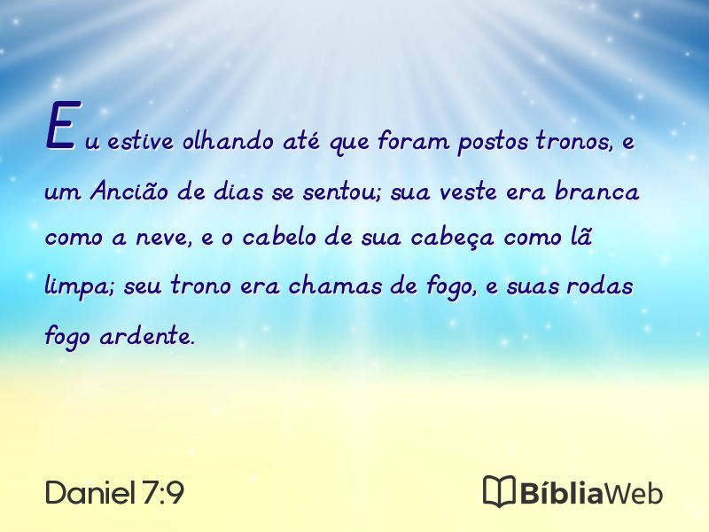 Daniel 7:9 em imagem para compartilhar