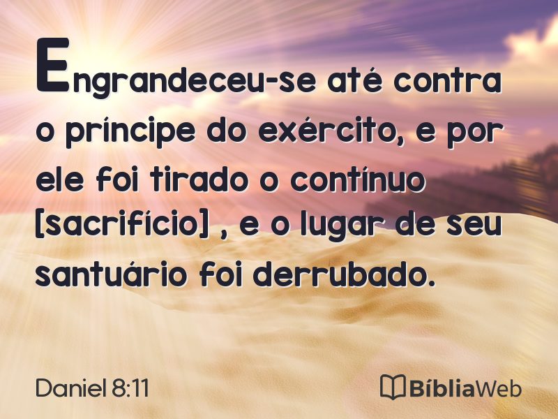 Daniel 8:11 em imagem para compartilhar