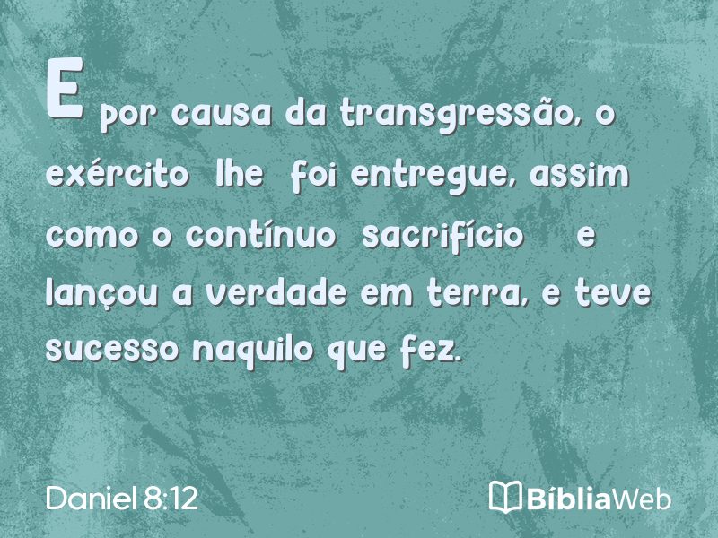 Daniel 8:12 em imagem para compartilhar