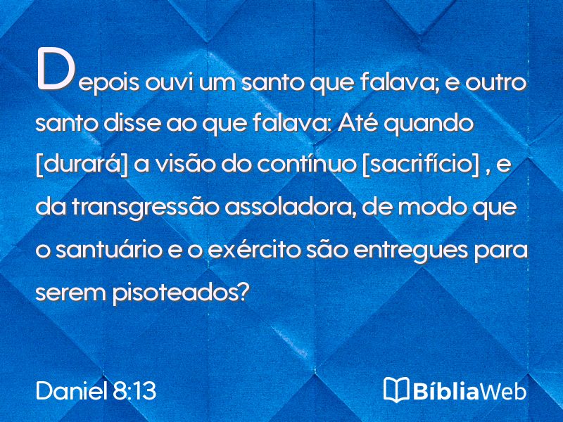 Daniel 8:13 em imagem para compartilhar