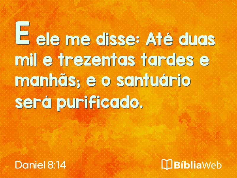 Daniel 8:14 em imagem para compartilhar