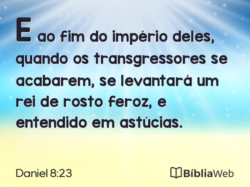 Daniel 8:23 em imagem para compartilhar