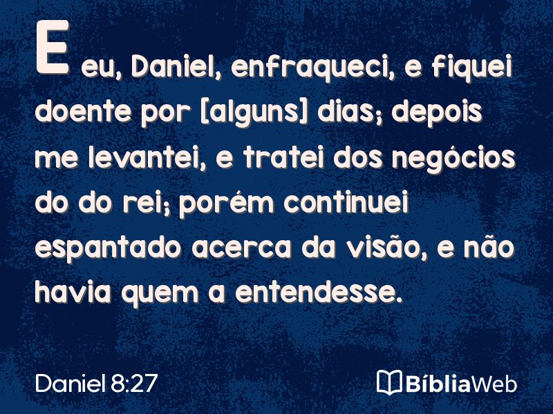 Daniel 8:27 em imagem para compartilhar