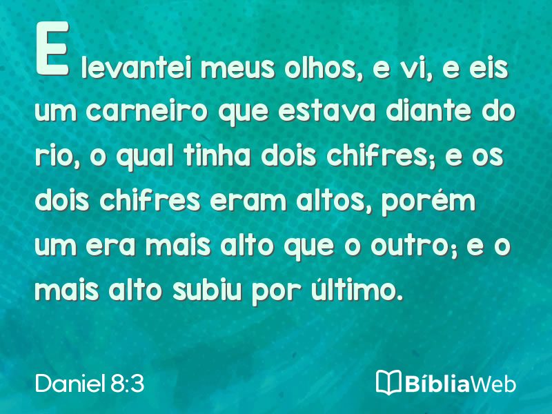 Daniel 8:3 em imagem para compartilhar