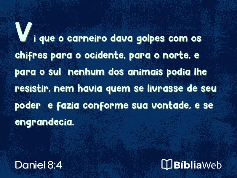 Daniel 8:4 em imagem para compartilhar