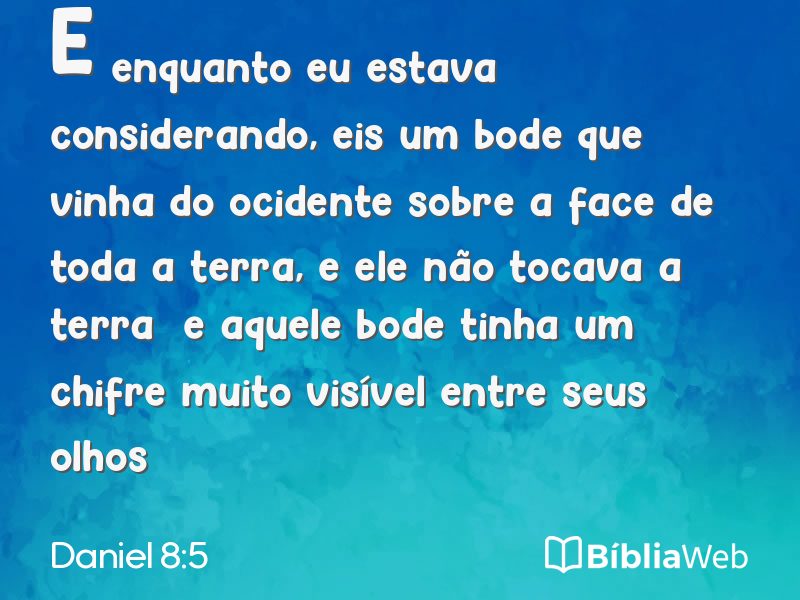 Daniel 8:5 em imagem para compartilhar