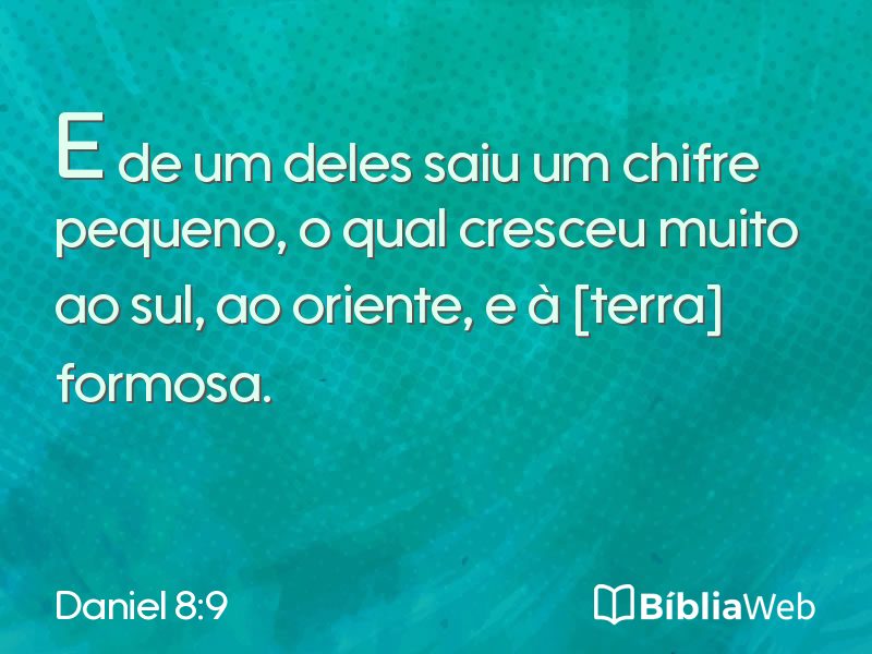 Daniel 8:9 em imagem para compartilhar