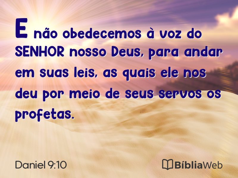 Daniel 9:10 em imagem para compartilhar