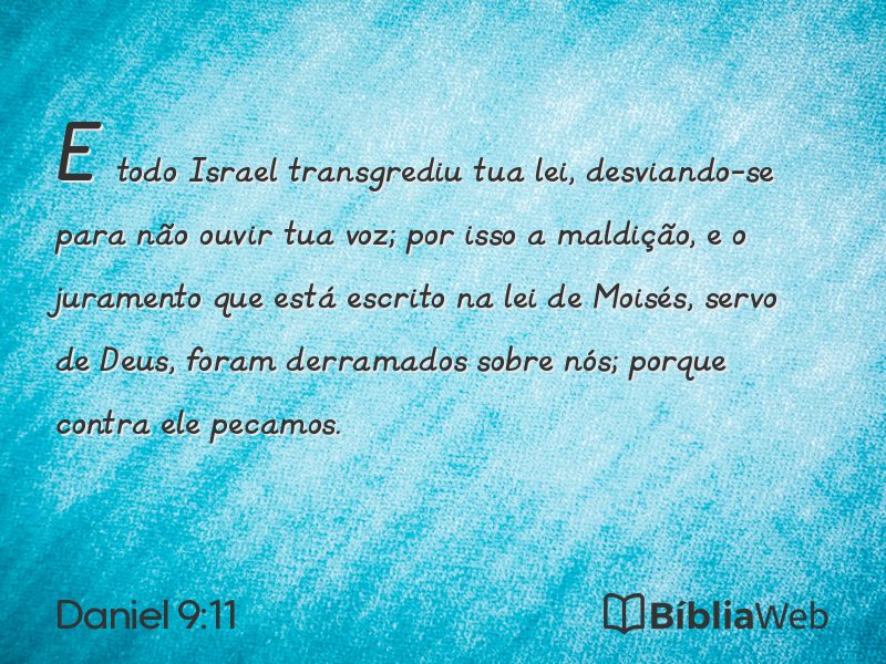 Daniel 9:11 em imagem para compartilhar