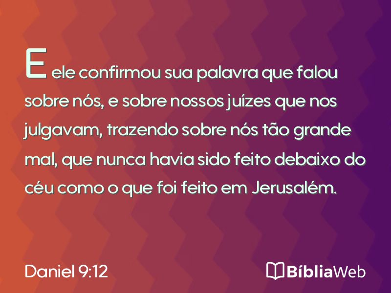 Daniel 9:12 em imagem para compartilhar