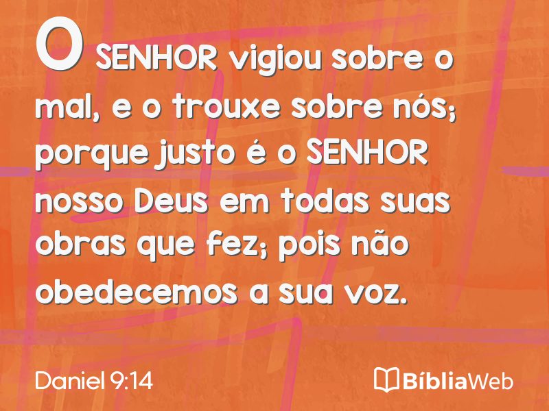 Daniel 9:14 em imagem para compartilhar