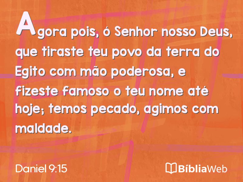 Daniel 9:15 em imagem para compartilhar
