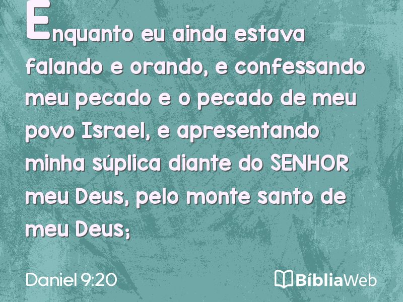Daniel 9:20 em imagem para compartilhar