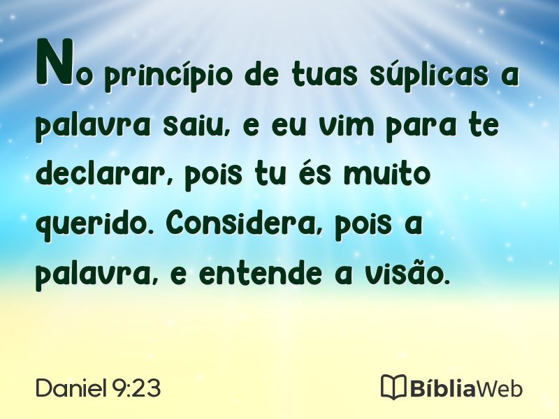 Daniel 9:23 em imagem para compartilhar