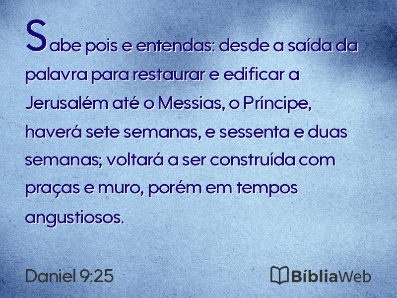 Daniel 9:25 em imagem para compartilhar