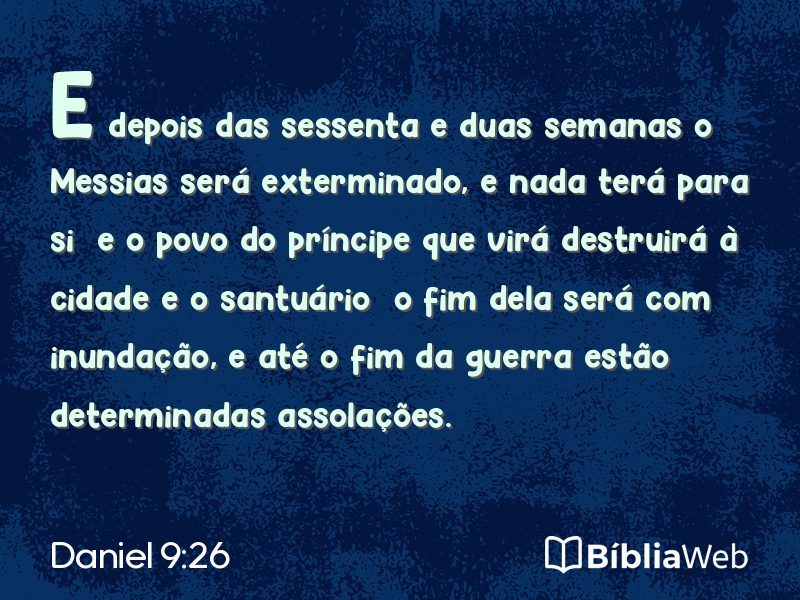 Daniel 9:26 em imagem para compartilhar